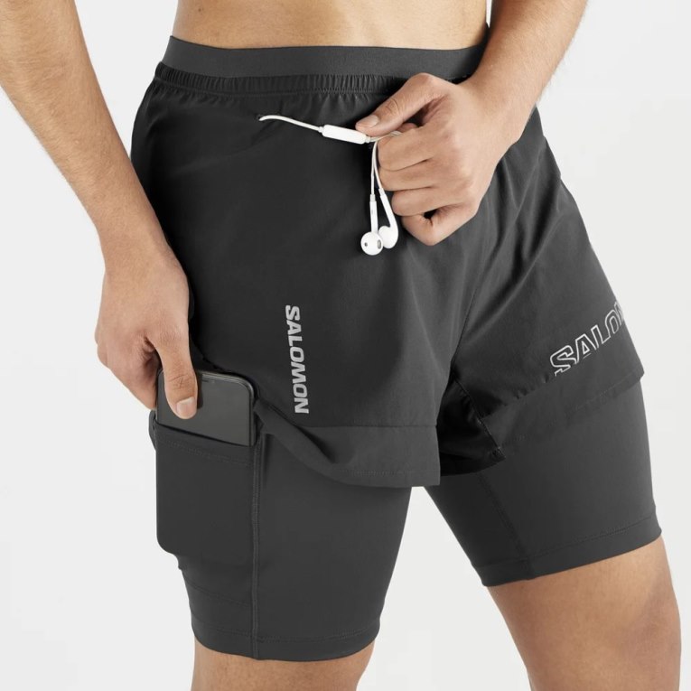 Bermudas Salomon Cross 2in1 Hombre Negros | MX FOZL319